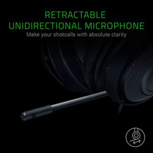 Razer Kraken Gaming Headset – Black, Over-Ear Wired