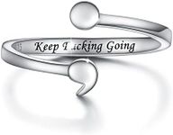 MANBU Sterling Silver Semicolon Rin