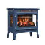 Duraflame Electric Infrared Quartz Fireplace Stove with 3D Flame Effect, Navy