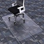 Futurwit Office Chair Mat for Carpet, 30" x 48" Clear Floor Protector Mats for Low Pile Carpeted Floors, Transparent Thick Desk Floor Mats for Office, Home (Rectangle)