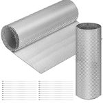 Datanly Exhaust Heat Shield Automotive, Embossed Aluminum Heat Shield Material with 20 Pcs Cable Metal Zip Ties for Heat Barrier, Fire Wall, Exhaust Wrap, Wall Behind Grill (20" x 47.2")