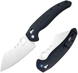 OKNIFE Sentry R1 EDC Pocket Chef Knife, Outdoor Camping Folding Knife with G10 Handle for Cooking, Camping Trip Portable Kitchen Knife with Clip for Men(Black)