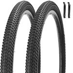 2 Pack Bike Tire 27.5 X 1.95 Inch Folding Replacement Bike Tire with Tire Levers Foldable Bead Wire Bicycle Tire for Mountain Bike(27.5 X 1.95)