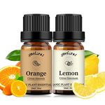 yethious Lemon Orange Essential Oil Set 100% Pure Sweet Orange Oils for Diffuser & Aromatherapy, Massage Lemon Oil 2 * 10ML