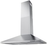 Hermitlux Range Hood 30 inch Stainless Steel, Wall Mount Vent Hood for Kitchen with Charcoal Filter, Ducted/Ductless Convertible