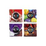 EXS | Mixed Flavoured Condoms | Natural Latex & Silicone Lubricated | Vegan | 144 Pack