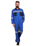 Club 21 Men's Coverall Cotton 210 GSM Boiler Suit for Industrial Purpose, Cotton Breathable Workwear Overall Suit for Men (Size - Medium)