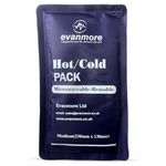 Reusable Hot Cold Gel Pack Packs - Evanmore Ice Heat Therapy Wrap Compress for Pain Relief from Injuries Sprains Inflammation, Headaches Muscle Pains Microwave Freezer 13 x 23cm (2)