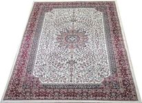 CARPET PLANET Carpet Kashmiri Persian Silk Carpet for Living Room with 1 Inch Thickness (Off-White, 2X6 FEET)