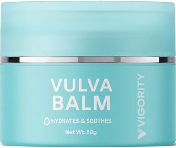 Vigority Vulva Balm Vaginal Moisturizer for Women: Intimate Skin Care Relieves Dryness, Itch, Odor & Irritation - Menopause Suppor With Beeswax, Shea Butter, Emu Oil, and CoQ10 - Estrogen Free