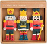 Mud Pie Nutcracker Boxed Christmas Ornament Set, 5" x 1 3/4"