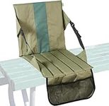 Big Hippo Portable Stadium Seat Cushion,Bleacher Cushion with Backrest,Lightweight Padded Seat for Outdoor Concerts and Sporting Events, Folded Stadium Seats with Mesh Pocket-Green