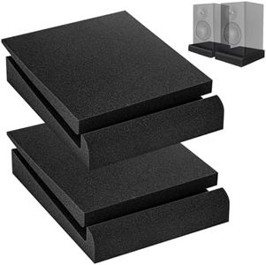 2Pack Studio Monitor Isolation Pads for 5-6 Inches Speakers Sound Insulation Studio Foam Prevents Vibrations Acoustic Speaker Isolation Pad High Density Fits Most Stands