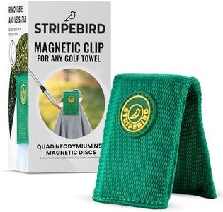 Stripebird - Magnetic Clip for Any Towel (Green) - Highest Strength Magnet - Golf Towel Magnet - Magnetic Golf Towel - Removable from Towels - Magnetic Golf Towel Clip - Magnetic Golf Towels for Men