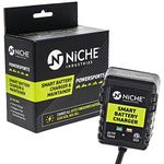 NICHE 750mA Fully-Automatic Smart Battery Charger 6V/12V Trickle Maintainer for Motorcycle UTV ATV Boat Snowmobile Lawn Mower