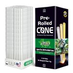 Nilef Pre Rolled Cones 1 1/4 Size | 1000 Pack | White Rolling Paper | "W" Filter Tip | Bulk Pre-Rolled Cones for Manual & Automatic Filling Machines (A8010)