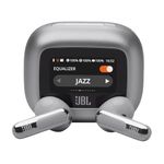 JBL New Launch Live Flex 3,Hi-Res Audio True ANC TWS,Smart Case with Touch Display,50H Playtime,Wireless Charging,6 Mic,Multipoint Connection,Ip55 Proof,in Ear Headphones App,Personi-Fi 3.0(Silver)