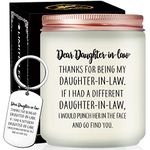 Volufia Daughter in Law Gifts Ideas - Daughter in Law Birthday Gifts for Future Daughter in Law - Wedding Day Mothers Day Christmas Gifts for Daughter in Law - Funny Lavender Scented Candle