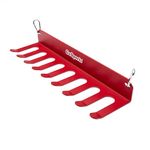 GoSports Baseball & Softball Bat Rack - Holds 16 Bats - Mount on Wall or Clip on Dugout Fence - Red