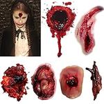 Halloween Temporary Tattoo, Bloody Wound Tattoo Stickers for Halloween Cosplay Party Scar Tattoo Masquerade Prank Prop Decorations Face Tattoo Sticker for Women Man Kids