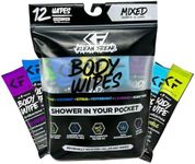 KLEAN FREAK Body 12-Count Wipes - Original Disposable Wipes, Individually Wrapped for the Gym, Workout, Hiking, Travel, and Sport (Mixed)