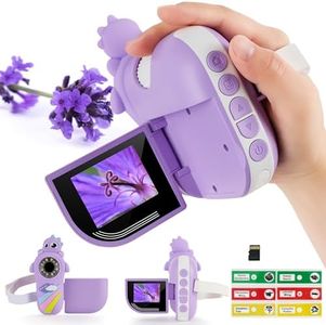 TINYLENS Dino Microscope for Kids, 1000x Portable Digital Microscope Camera with 2" Screen, Educational Science Kit Birthday Gifts for Kid Age 4-12, 32GB TF Card Included (Violet)