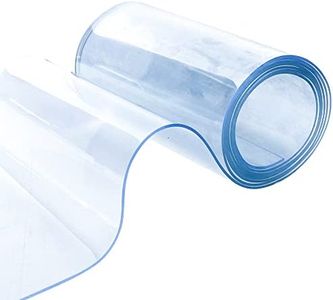 Toriexon Plastic Door Strips 8’ Length, Vinyl Door Strips Curtain 12” Width, Smooth Plastic Door Curtain 0.08” Thickness for Commercial Walk in Cooler Warehouse Garage Doorway