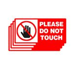 Do Not Touch Warning Sign Label Stickers,2x4 Inch,15 Pcs Per Pack