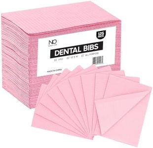 13" x 18" Pink Dental Bibs Disposable Pack of 125 - Soft and Waterproof Dentist Bibs Napkin for Medical Patients Dental Tray Covers - Lash Dental Bibs, Nail Paper Towels for Acrylic