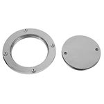 Fockety Boat Deck, 4in Inner Diameter Stainless Steel Round Access Hatch Cover with Detachable Lid and Key, Mirror Polished Marine Boat Inspection Hatch Boat Accessories for RV Marine Yachts