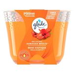 Glade Scented Candle, Hawaiian Breeze, 3-Wick Candle, Air Freshener Infused with Essential Oils for Home Fragrance, 1 Count