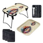 HINITOYOU Rolling Tray with Cone Loader Foldable Stand Pre Roll Machine for King Size&1 1/4 Size，Includes Two Metal Rolling Tray，Filling Device & Brush and Cone Funnel