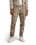 G-STAR RAW Men's Rovic Zip 3D Regular Tapered Pants, Multicolour (brick woodland camo D02190-C313-D212), 30W / 32L