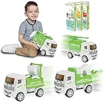 KIDSTHRILL Small Toy Garbage Truck Toys for Boys & Girls Aged 3-12 – 4pcs Set with Different Models, Garbage Truck Trash Truck & Dump Truck