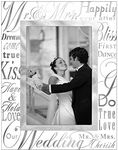 Malden International Designs Beveled Glass, Treasures Mr. and Mrs., Metal Picture Frame, 4 by 6-Inch, Silver