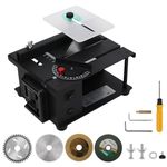 WingFly Mini Table Saw for Makita Battery 18V, 200W Table Saws Speed Adjustment, 0~45° Adjustable Angle, 35MM Cutting Depth, for DIY Woodworking Wooden Model Crafts, Metal Cutting