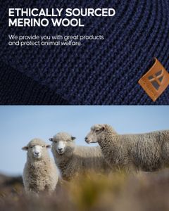 DANISH ENDURANCE Merino Wool Beanie – Blue