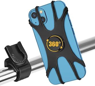 JUMKEET Soporte para teléfono de bicicleta, soporte universal de silicona para manillar de motocicleta compatible con teléfono 12 11 Pro Max/XR/XS/8/7/6/6 Plus, Samsung S20/S10/S9 (4 "-6.5")