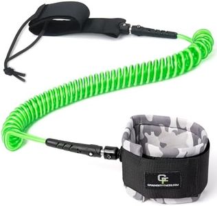 Gradient Fitness Ankle Surfboard Leash, Boogie Board Leash, Paddle board (SUP) Strap Leash (Green)