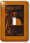 3dRose lsp_170739_1 Hawaiian Sunset Tropical Sunset with Palm Tree Single Toggle Switch