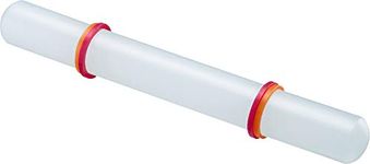 Westmark Rolling Pin, With Distance Rings, Length: 22.2 cm, Plastic/Silicone, White/Red/Orange, 30462280