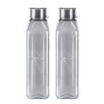 Milton Prime 1000 Pet Water Bottle, Set of 2, 1 Litre Each, Grey