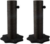 KAMABOKO 29.5" Cat Scratching Post, 7.5" Ultra-Large Diameter Natural Sisal Cat Scratch Post, Scratch-Resistant Tall Cat Scratcher for Large Cats, Protect Your Furniture, Black, Pack of 2