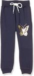 T2F Girl's Slim Fit Cotton Track Pants (GLS-JOG-01_Navy_3-4 Years_Navy Blue_3 Years-4 Years)