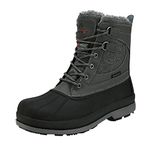 NORTIV 8 Men's Waterproof Winter Snow Hiking Boots Ankle High Boots,Size 9.5,Grey/Black,Avenue