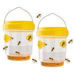 2 Packs Wasp Trap, Reusable Wasp Trap Catcher Killers Outdoor Hanging for Yellow Jacket, Hornet and Bee Flying Insect Traps for Garden, Patio, Yard, Camping