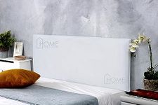 CROWNBEDSUK Plain Plush Headboard 20 inches high|well padded| Plush material| (White, 3ft (single))