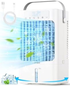 Portable Air Conditioner, 4 IN 1 Air Conditioner Portable AC, 900ML Evaporative Air Cooler with 90°Oscillation, 3 Wind Speed & 2 Cool Mist, LED Light, 0-8H Timer Air Cooling Fan for Bedroom Office