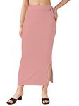 COCOFAB Lycra Saree Shapewear Petticoat for Women, Cotton Blended,Petticoat,Skirts for Women,Shape Wear Dress for Saree (L, Onion Pink)