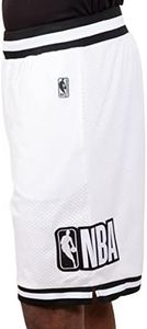 Ultra Game NBA NBA Mens Chrome Basketball Shorts, White, Large